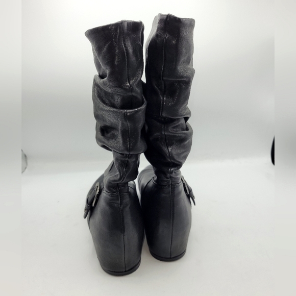 Stuart Weitzman Wedge Black Boots Rugerio Size 9 - Picture 6 of 16